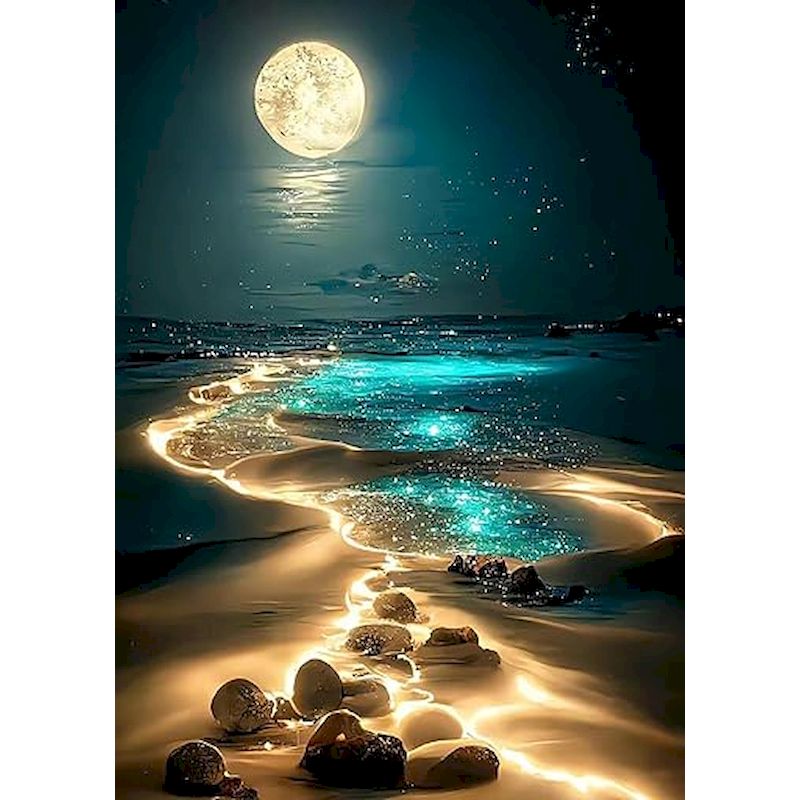 Resin Art Frame - Kit Pittura Diamante 5D Fai-da-Te, Paesaggio