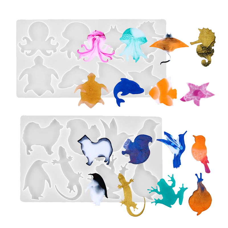 Silicone Mold Ocean - Animali marini marini animali portachiavi in