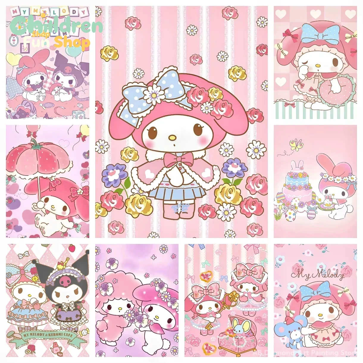 Resin Art Frame - My Melody Sanrio Diamond Painting, Regalo