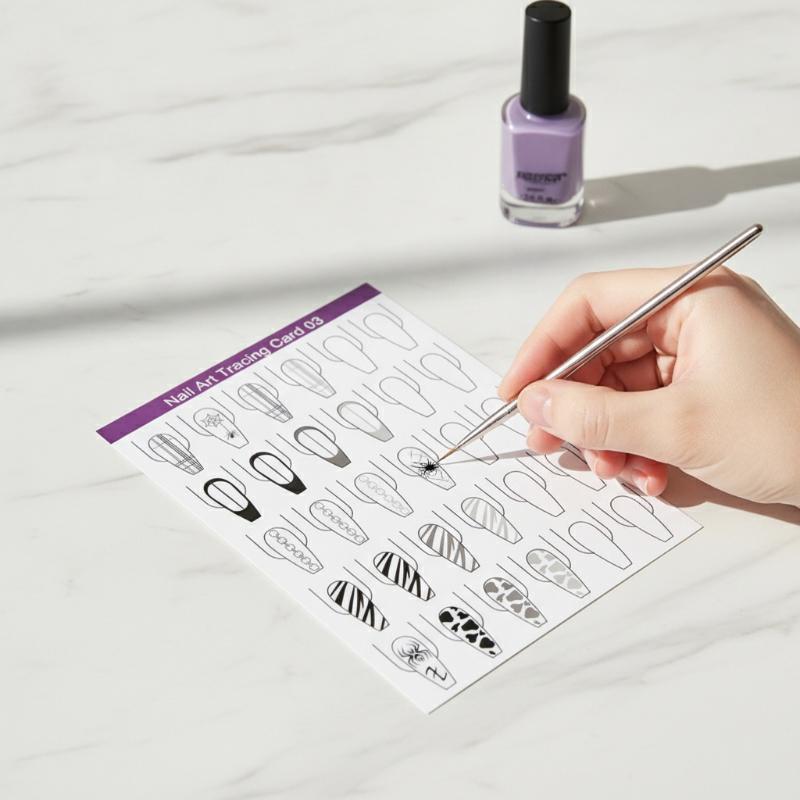 Resin Art Guide Free - 10 pz. Carta per Esercitazioni Nail