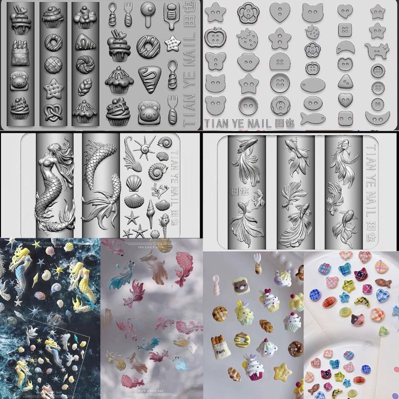 Resin Art Template - Stampi 3D in Silicone Morbido per